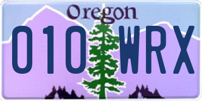 OR license plate 010WRX