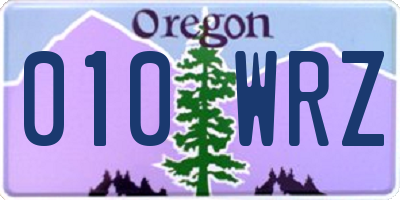 OR license plate 010WRZ