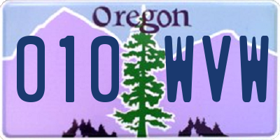 OR license plate 010WVW
