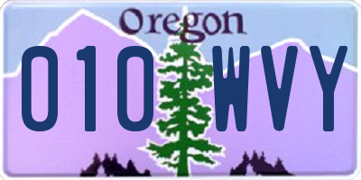 OR license plate 010WVY