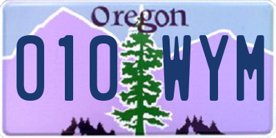 OR license plate 010WYM