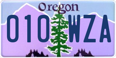 OR license plate 010WZA