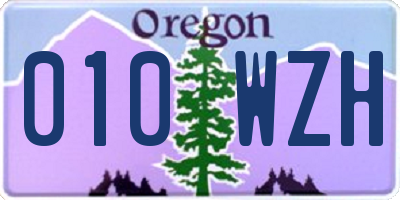 OR license plate 010WZH