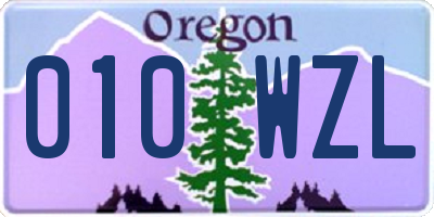 OR license plate 010WZL