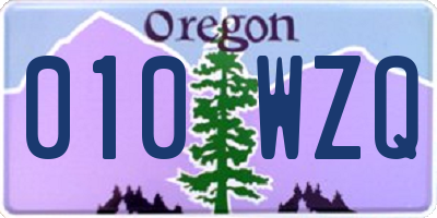 OR license plate 010WZQ