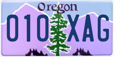 OR license plate 010XAG