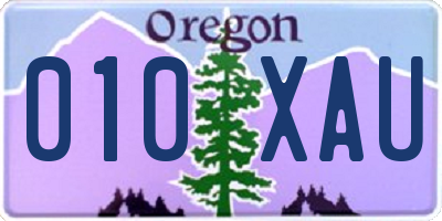 OR license plate 010XAU