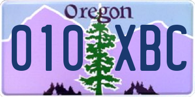 OR license plate 010XBC