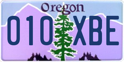 OR license plate 010XBE