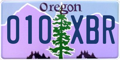 OR license plate 010XBR