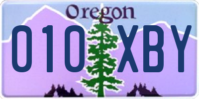 OR license plate 010XBY