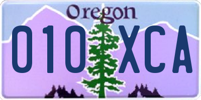 OR license plate 010XCA