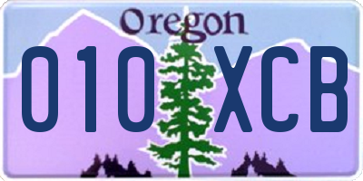 OR license plate 010XCB