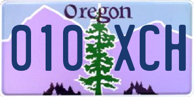 OR license plate 010XCH