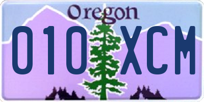 OR license plate 010XCM