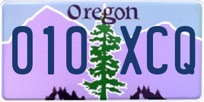 OR license plate 010XCQ