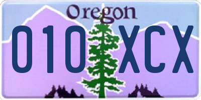 OR license plate 010XCX