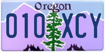 OR license plate 010XCY