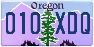 OR license plate 010XDQ
