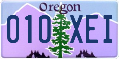 OR license plate 010XEI