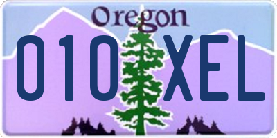 OR license plate 010XEL