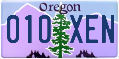 OR license plate 010XEN