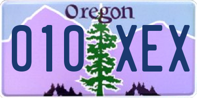 OR license plate 010XEX