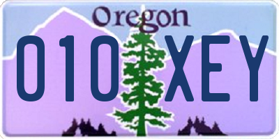 OR license plate 010XEY