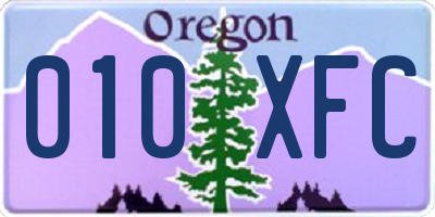 OR license plate 010XFC