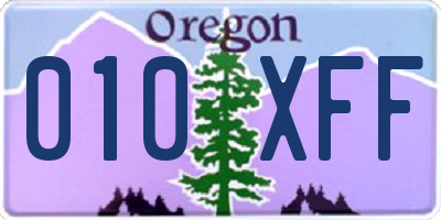 OR license plate 010XFF
