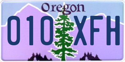 OR license plate 010XFH