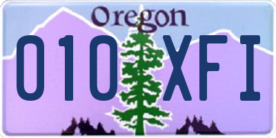 OR license plate 010XFI