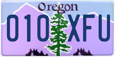 OR license plate 010XFU