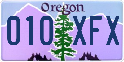 OR license plate 010XFX