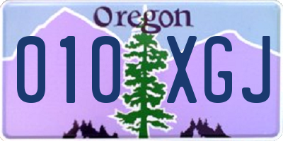OR license plate 010XGJ
