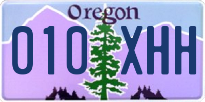 OR license plate 010XHH