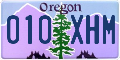 OR license plate 010XHM