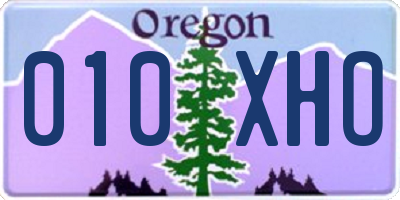 OR license plate 010XHO