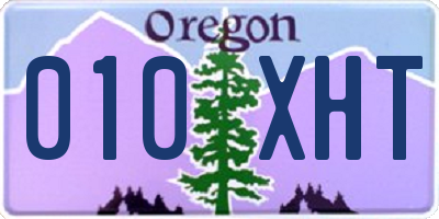 OR license plate 010XHT