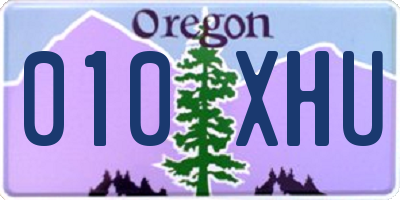 OR license plate 010XHU