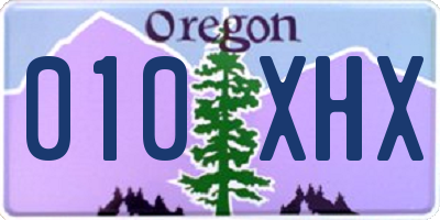 OR license plate 010XHX