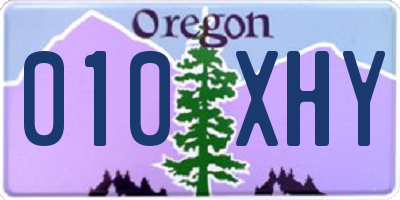 OR license plate 010XHY