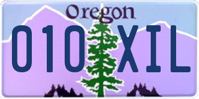 OR license plate 010XIL