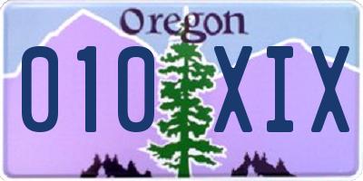 OR license plate 010XIX