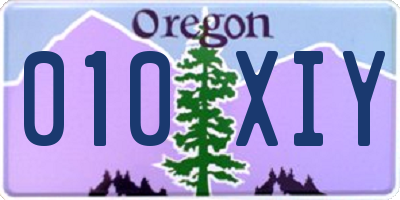 OR license plate 010XIY