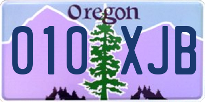 OR license plate 010XJB