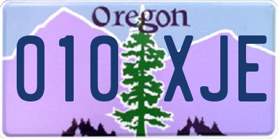 OR license plate 010XJE