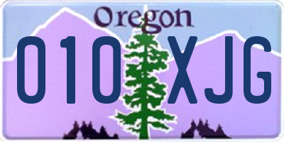 OR license plate 010XJG