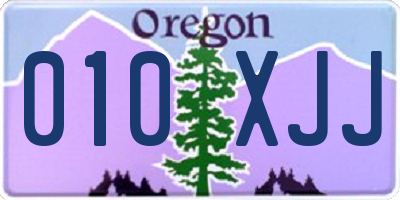 OR license plate 010XJJ
