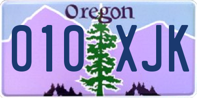 OR license plate 010XJK